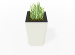 Magnuson KST - 1818L - H - PL High Kastan Square Painted Steel Planter with Aluminum Top and Sealed Internal Liner (MAG - KST - 1818L - H - PL - XXX) - SchoolOutlet