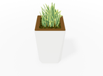 Magnuson KST - 1818L - H - PL High Kastan Square Painted Steel Planter with Aluminum Top and Sealed Internal Liner (MAG - KST - 1818L - H - PL - XXX) - SchoolOutlet