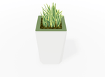 Magnuson KST - 1818L - H - PL High Kastan Square Painted Steel Planter with Aluminum Top and Sealed Internal Liner (MAG - KST - 1818L - H - PL - XXX) - SchoolOutlet