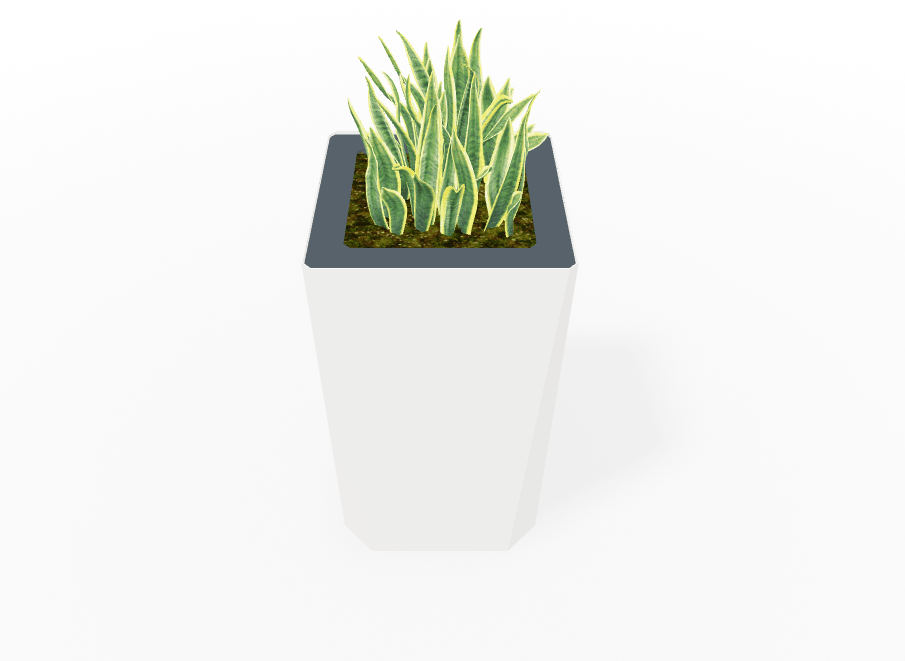 Magnuson KST - 1818L - H - PL High Kastan Square Painted Steel Planter with Aluminum Top and Sealed Internal Liner (MAG - KST - 1818L - H - PL - XXX) - SchoolOutlet