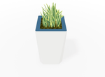 Magnuson KST - 1818L - H - PL High Kastan Square Painted Steel Planter with Aluminum Top and Sealed Internal Liner (MAG - KST - 1818L - H - PL - XXX) - SchoolOutlet