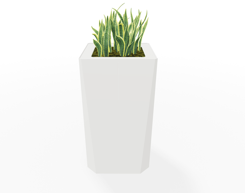 Magnuson KST - 1818L - H - PL High Kastan Square Painted Steel Planter with Aluminum Top and Sealed Internal Liner (MAG - KST - 1818L - H - PL - XXX) - SchoolOutlet