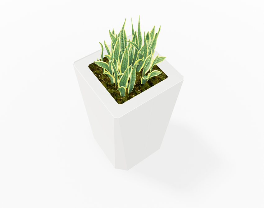 Magnuson KST - 1818L - H - PL High Kastan Square Painted Steel Planter with Aluminum Top and Sealed Internal Liner (MAG - KST - 1818L - H - PL - XXX) - SchoolOutlet