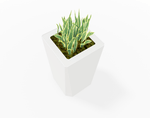 Magnuson KST - 1818L - H - PL High Kastan Square Painted Steel Planter with Aluminum Top and Sealed Internal Liner (MAG - KST - 1818L - H - PL - XXX) - SchoolOutlet