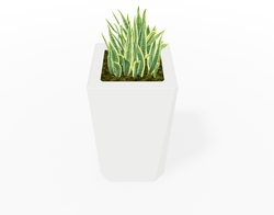 Magnuson KST-1818L-H-PL High Kastan Square Painted Steel Planter with Aluminum Top and Sealed Internal Liner (MAG-KST-1818L-H-PL-XXX)