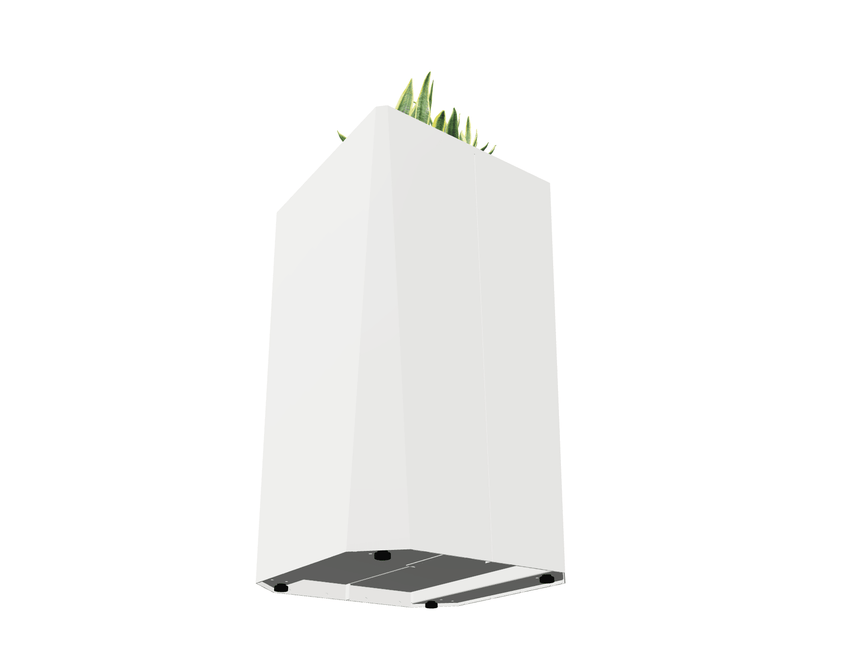 Magnuson KST - 1818L - H - PL High Kastan Square Painted Steel Planter with Aluminum Top and Sealed Internal Liner (MAG - KST - 1818L - H - PL - XXX) - SchoolOutlet