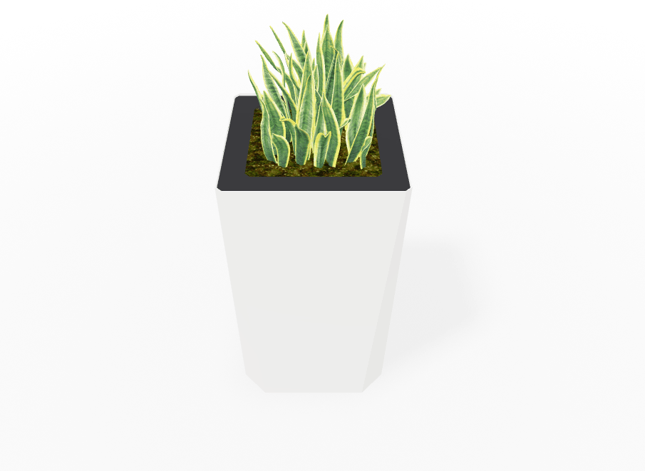 Magnuson KST - 1818L - H - PL High Kastan Square Painted Steel Planter with Aluminum Top and Sealed Internal Liner (MAG - KST - 1818L - H - PL - XXX) - SchoolOutlet