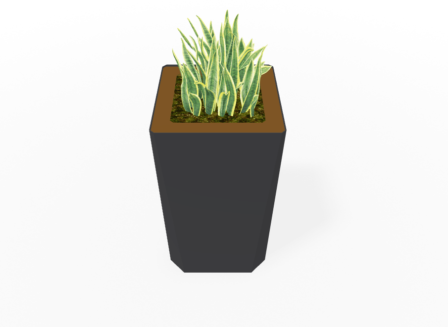 Magnuson KST - 1818L - H - PL High Kastan Square Painted Steel Planter with Aluminum Top and Sealed Internal Liner (MAG - KST - 1818L - H - PL - XXX) - SchoolOutlet