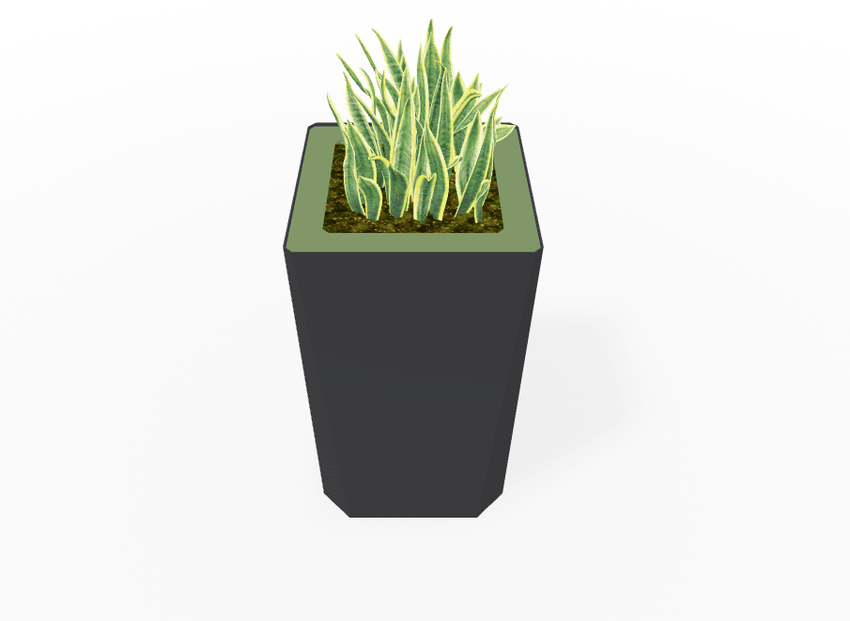 Magnuson KST - 1818L - H - PL High Kastan Square Painted Steel Planter with Aluminum Top and Sealed Internal Liner (MAG - KST - 1818L - H - PL - XXX) - SchoolOutlet