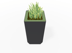 Magnuson KST - 1818L - H - PL High Kastan Square Painted Steel Planter with Aluminum Top and Sealed Internal Liner (MAG - KST - 1818L - H - PL - XXX) - SchoolOutlet