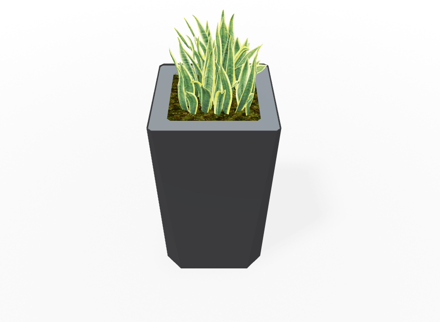 Magnuson KST - 1818L - H - PL High Kastan Square Painted Steel Planter with Aluminum Top and Sealed Internal Liner (MAG - KST - 1818L - H - PL - XXX) - SchoolOutlet