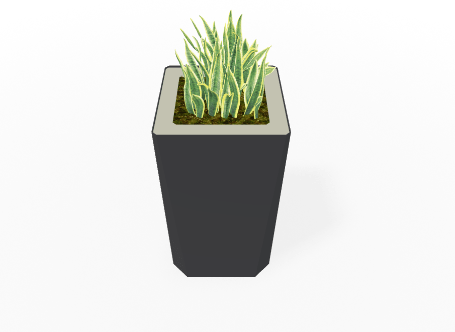 Magnuson KST - 1818L - H - PL High Kastan Square Painted Steel Planter with Aluminum Top and Sealed Internal Liner (MAG - KST - 1818L - H - PL - XXX) - SchoolOutlet