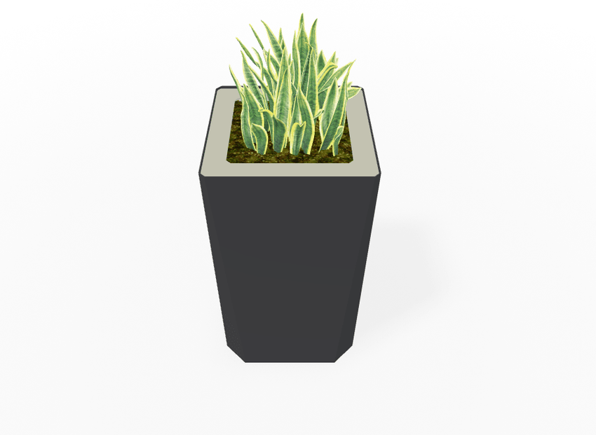 Magnuson KST - 1818L - H - PL High Kastan Square Painted Steel Planter with Aluminum Top and Sealed Internal Liner (MAG - KST - 1818L - H - PL - XXX) - SchoolOutlet