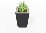 Magnuson KST - 1818L - H - PL High Kastan Square Painted Steel Planter with Aluminum Top and Sealed Internal Liner (MAG - KST - 1818L - H - PL - XXX) - SchoolOutlet
