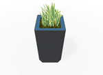 Magnuson KST - 1818L - H - PL High Kastan Square Painted Steel Planter with Aluminum Top and Sealed Internal Liner (MAG - KST - 1818L - H - PL - XXX) - SchoolOutlet