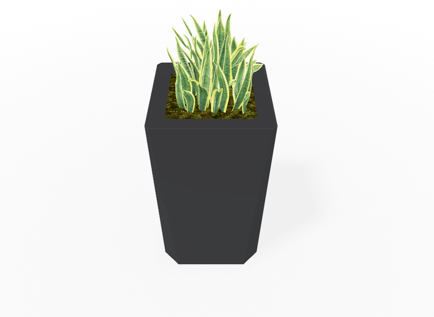 Magnuson KST - 1818L - H - PL High Kastan Square Painted Steel Planter with Aluminum Top and Sealed Internal Liner (MAG - KST - 1818L - H - PL - XXX) - SchoolOutlet