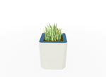 Magnuson KST - 1818L - M - PL Medium Kastan Square Painted Steel Planter with Aluminum Top and Sealed Internal Liner (MAG - KST - 1818L - M - PL - XXX) - SchoolOutlet