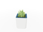 Magnuson KST - 1818L - M - PL Medium Kastan Square Painted Steel Planter with Aluminum Top and Sealed Internal Liner (MAG - KST - 1818L - M - PL - XXX) - SchoolOutlet