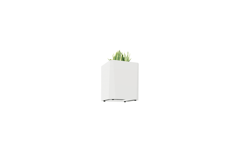 Magnuson KST - 1818L - M - PL Medium Kastan Square Painted Steel Planter with Aluminum Top and Sealed Internal Liner (MAG - KST - 1818L - M - PL - XXX) - SchoolOutlet