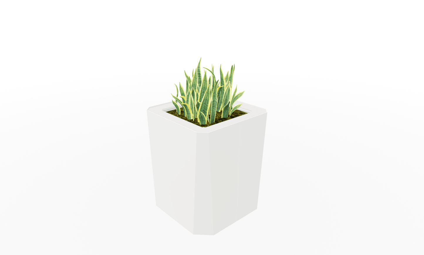 Magnuson KST - 1818L - M - PL Medium Kastan Square Painted Steel Planter with Aluminum Top and Sealed Internal Liner (MAG - KST - 1818L - M - PL - XXX) - SchoolOutlet