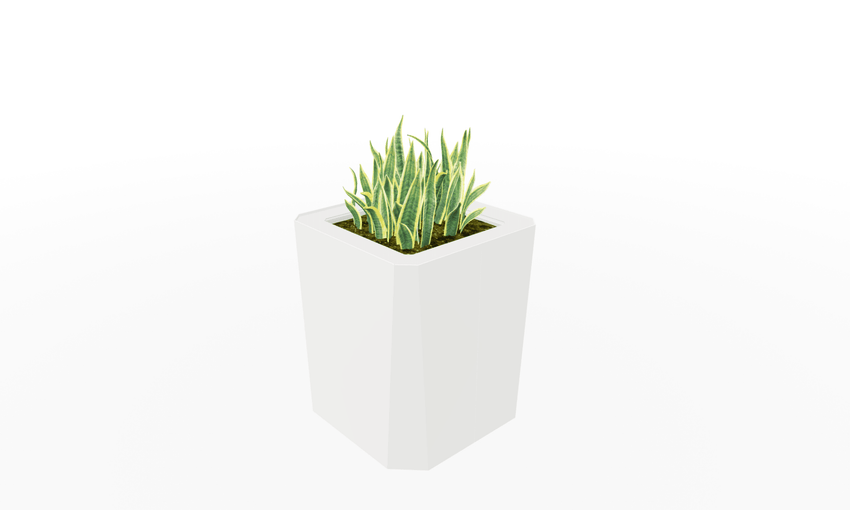 Magnuson KST - 1818L - M - PL Medium Kastan Square Painted Steel Planter with Aluminum Top and Sealed Internal Liner (MAG - KST - 1818L - M - PL - XXX) - SchoolOutlet