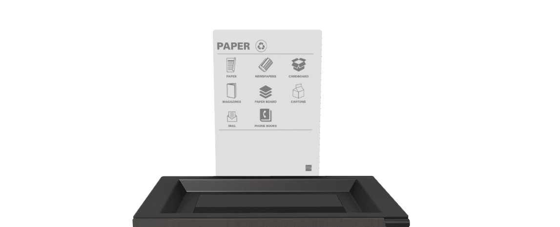 Magnuson L - SIGN - ADH - P Straight Steel Signage Holder with Permanent Adhesive Graphic for Valuta Laminate Units (MAG - L - SIGN - ADH - P - XXX) - SchoolOutlet