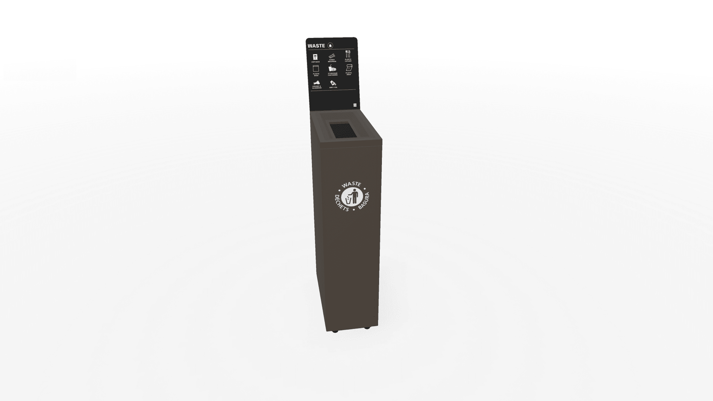 Magnuson L - VA1809L Valuta Laminate 20 - Gallon Waste Receptacle with Front Access Door and Steel Accents (MAG - L - VA1809) - SchoolOutlet