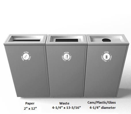 Magnuson L - VA1809L - JRWALL Wall - Mounted 14 - Gallon Laminate Waste Receptacle with Front Access Door and Rigid Liner (MAG - L - VA1809L - JRWALL) - SchoolOutlet