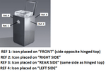 Magnuson L - VA1809L - JRWALL Wall - Mounted 14 - Gallon Laminate Waste Receptacle with Front Access Door and Rigid Liner (MAG - L - VA1809L - JRWALL) - SchoolOutlet