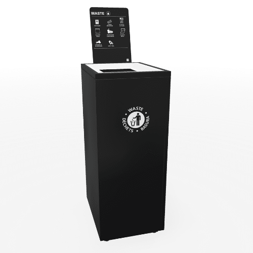 Magnuson L - VA1814L Valuta Laminate 32 - Gallon Waste Receptacle with Front Access Door and Steel Accents (MAG - L - VA1814L) - SchoolOutlet