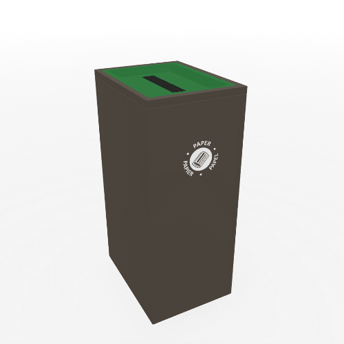Magnuson L - VA1814L Valuta Laminate 32 - Gallon Waste Receptacle with Front Access Door and Steel Accents (MAG - L - VA1814L) - SchoolOutlet