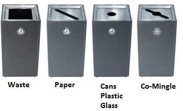 Magnuson L - VA1814L Valuta Laminate 32 - Gallon Waste Receptacle with Front Access Door and Steel Accents (MAG - L - VA1814L) - SchoolOutlet