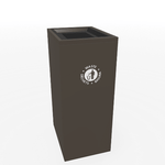 Magnuson L - VA1814L Valuta Laminate 32 - Gallon Waste Receptacle with Front Access Door and Steel Accents (MAG - L - VA1814L) - SchoolOutlet