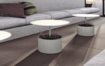 Magnuson LAURA Circular Painted Steel Indoor Side Table with Integrated Base Planter and Storage Compartment (MAG - LAURA) - SchoolOutlet