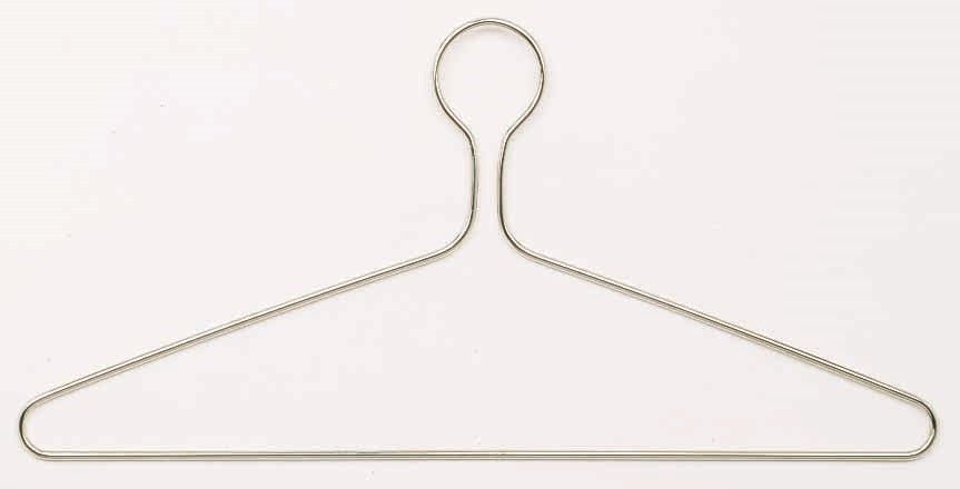 Magnuson Nickel Chromium Steel Anti - Theft Closed Loop Coat Hanger 17"W x 0.125"D x 7.63"H (MAG - MG - 17CL) - SchoolOutlet