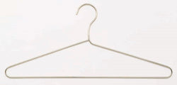Magnuson Heavy-Duty Nickel Chromium Steel Wire Open Hook Coat Hanger 17"W x 0.125"D x 7.63"H (MAG-MG-17OHN)