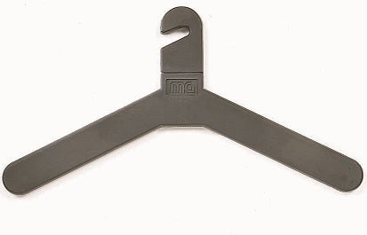 Magnuson Charcoal High - Impact Slotted Anti - Theft Coat Hanger 6 - Pack 17"W x 0.75"D x 8.88"H (MAG - MG - 17PM - 6) - SchoolOutlet