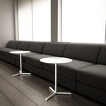 Magnuson Tempered Glass Circular Pedestal Side Table 17.75
