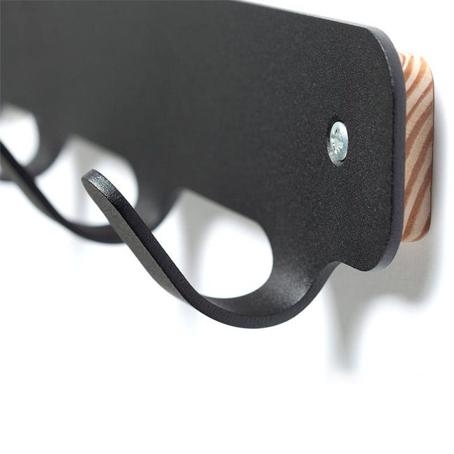 Magnuson Painted Steel 3 - Hook Strip with Wood Backplate (MAG - NOMIS - 3) - SchoolOutlet