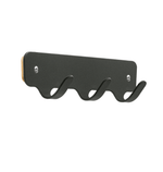 Magnuson Painted Steel 3 - Hook Strip with Wood Backplate (MAG - NOMIS - 3) - SchoolOutlet