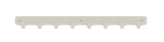 Magnuson Painted Steel 8 - Hook Strip with Wood Backplate (MAG - NOMIS - 8) - SchoolOutlet