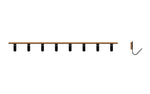 Magnuson Painted Steel 8 - Hook Strip with Wood Backplate (MAG - NOMIS - 8) - SchoolOutlet