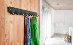 Magnuson Painted Steel 8 - Hook Strip with Wood Backplate (MAG - NOMIS - 8) - SchoolOutlet