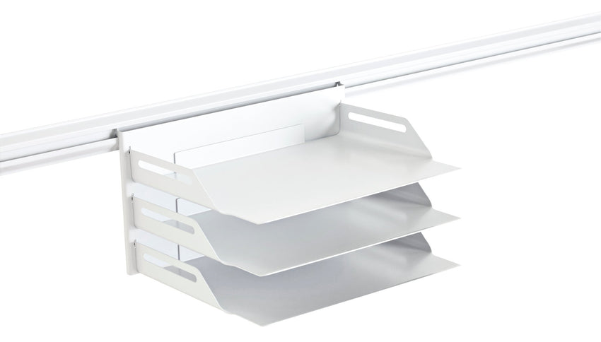 Magnuson NW - 103 Triple - Stacked Hanging Mail Tray for New Port and Sum Tool Rail Systems (MAG - NW - 103 - XXX) - SchoolOutlet