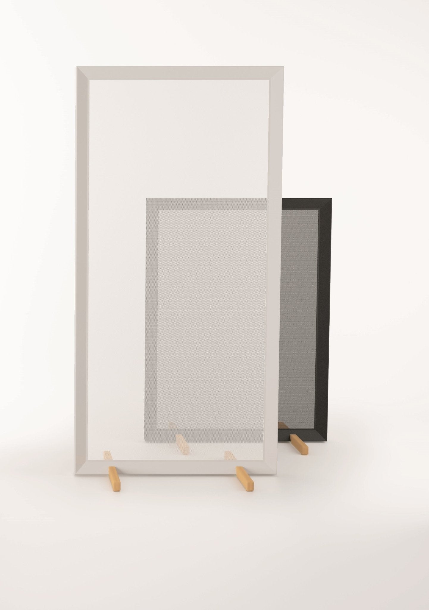 Magnuson Semi - Transparent Aluminum Mesh Partition - 37.375"W x 18"D x 70"H (MAG - PARBAN - L) - SchoolOutlet