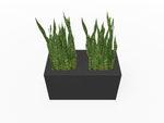 Magnuson Double - Compartment Wide Painted Steel Indoor Planter with Dual Removable Tops and Internal Liners (MAG - PIC - 2x30 - PL - PL - XXX) - SchoolOutlet