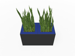 Magnuson Double - Compartment Wide Painted Steel Indoor Planter with Dual Removable Tops and Internal Liners (MAG - PIC - 2x30 - PL - PL - XXX) - SchoolOutlet