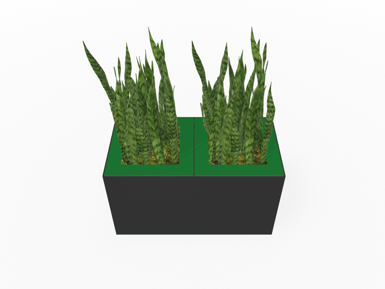 Magnuson Double - Compartment Wide Painted Steel Indoor Planter with Dual Removable Tops and Internal Liners (MAG - PIC - 2x30 - PL - PL - XXX) - SchoolOutlet