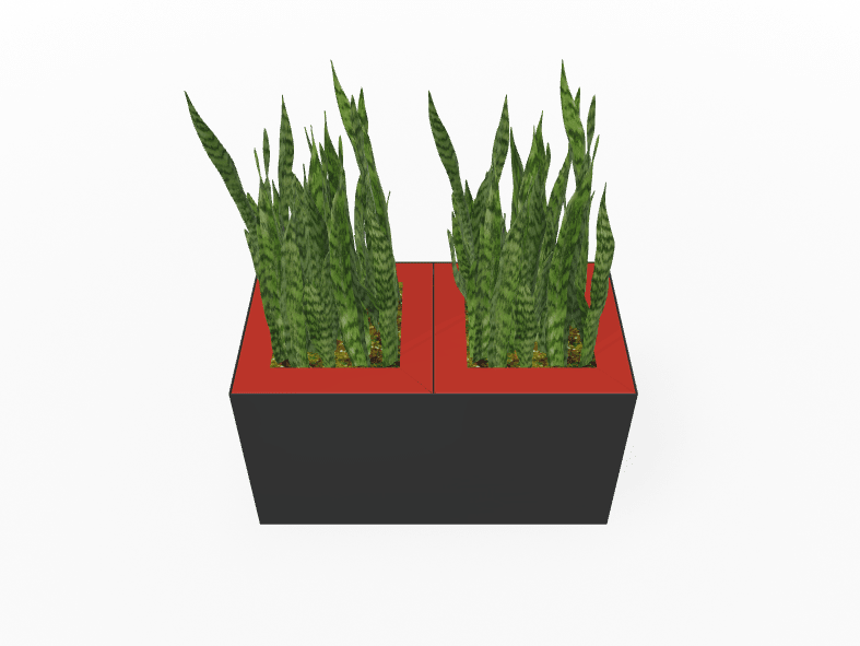 Magnuson Double - Compartment Wide Painted Steel Indoor Planter with Dual Removable Tops and Internal Liners (MAG - PIC - 2x30 - PL - PL - XXX) - SchoolOutlet