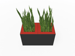 Magnuson Double - Compartment Wide Painted Steel Indoor Planter with Dual Removable Tops and Internal Liners (MAG - PIC - 2x30 - PL - PL - XXX) - SchoolOutlet
